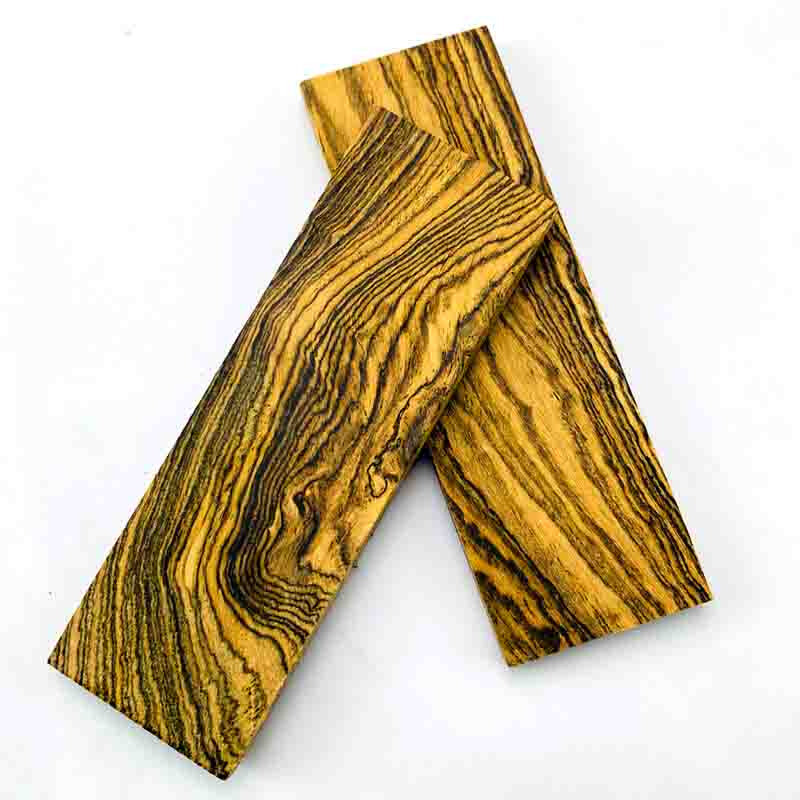 2Pcs DIY Knife Handle Scales Mexico Bocote Wood Blanks Making Plate Material #s2