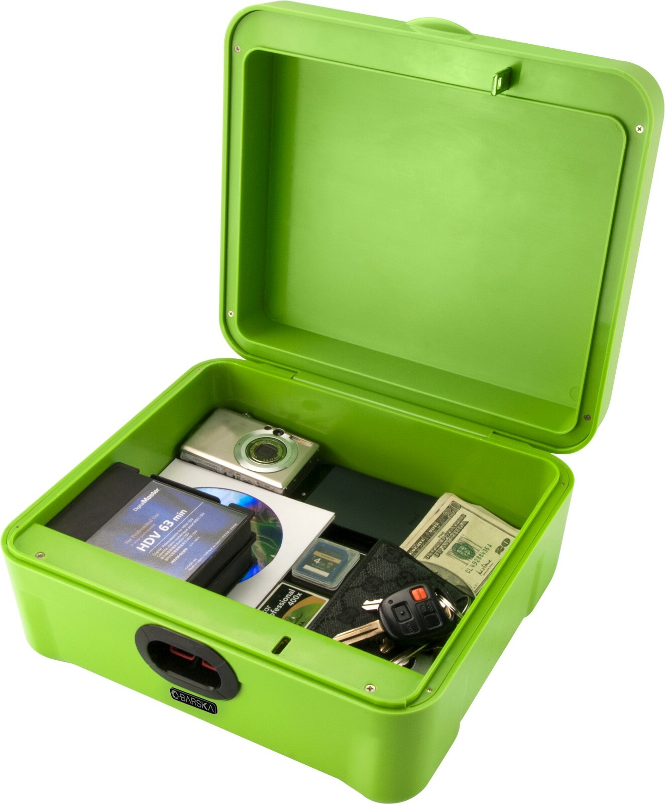 Barska AX12458 Large Portable Safe Biometric Fingerprint Jewelry Lock Box Safe