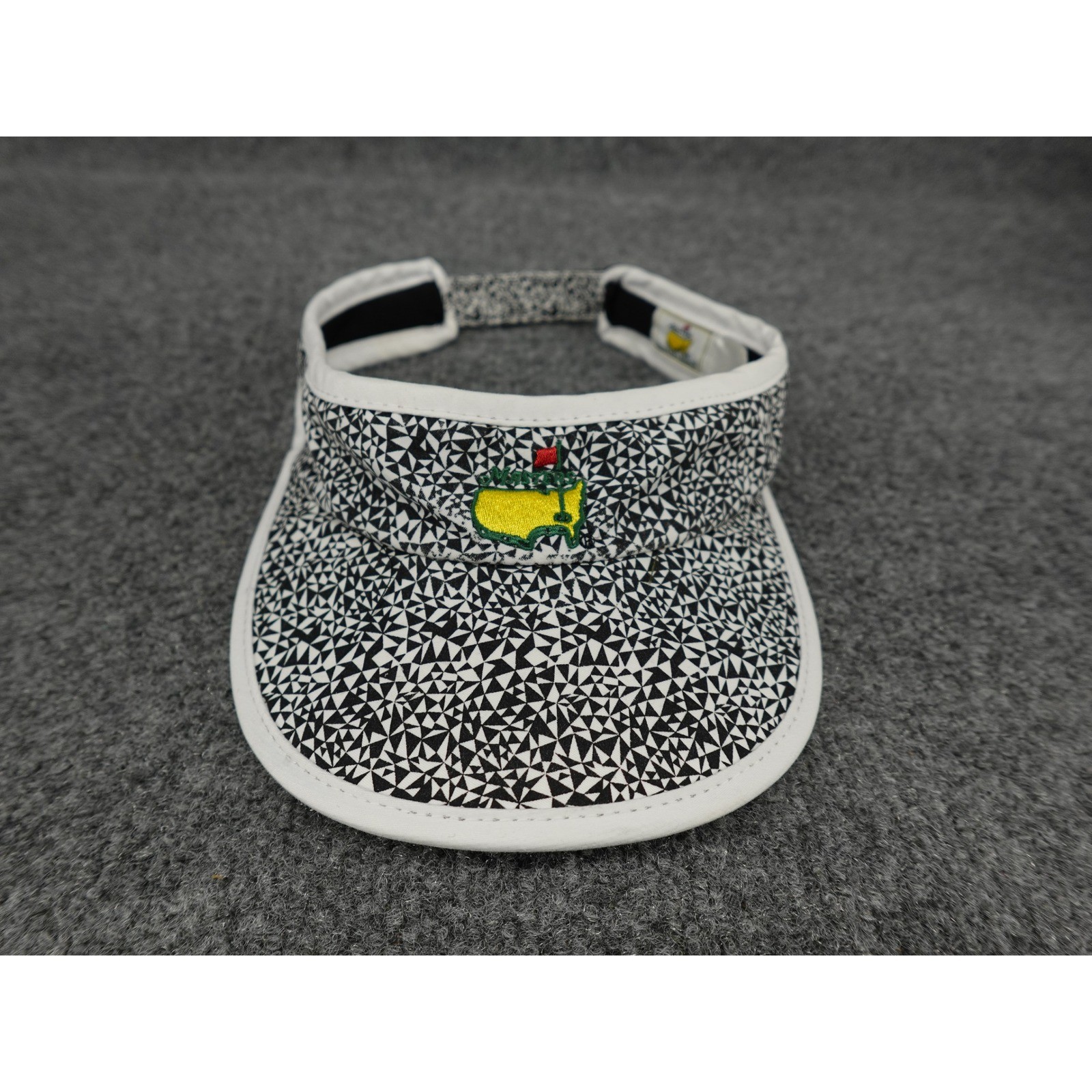 American Needle Masters Visor Unisex OSFA Black White Geometric Golf Hat