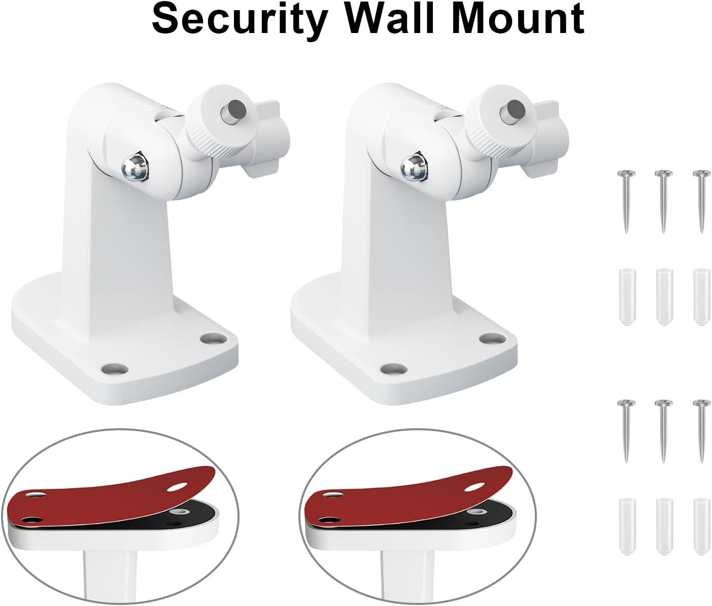 2 Pack Oxidation-Resistant Wall Mounts for Ring Stick Up Cam - Easy Install