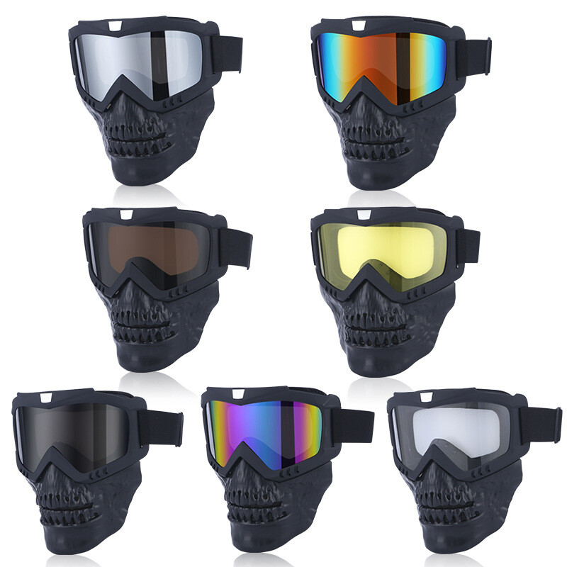 Motorcycle Goggles Mask with Removable Face Mask Dirt Bike ATV Racing MX Goggles