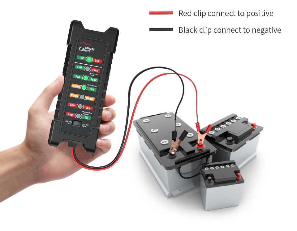 BM410 12/24V Automotive Car Battery Load Tester Alternator Battery Analyzer Tool
