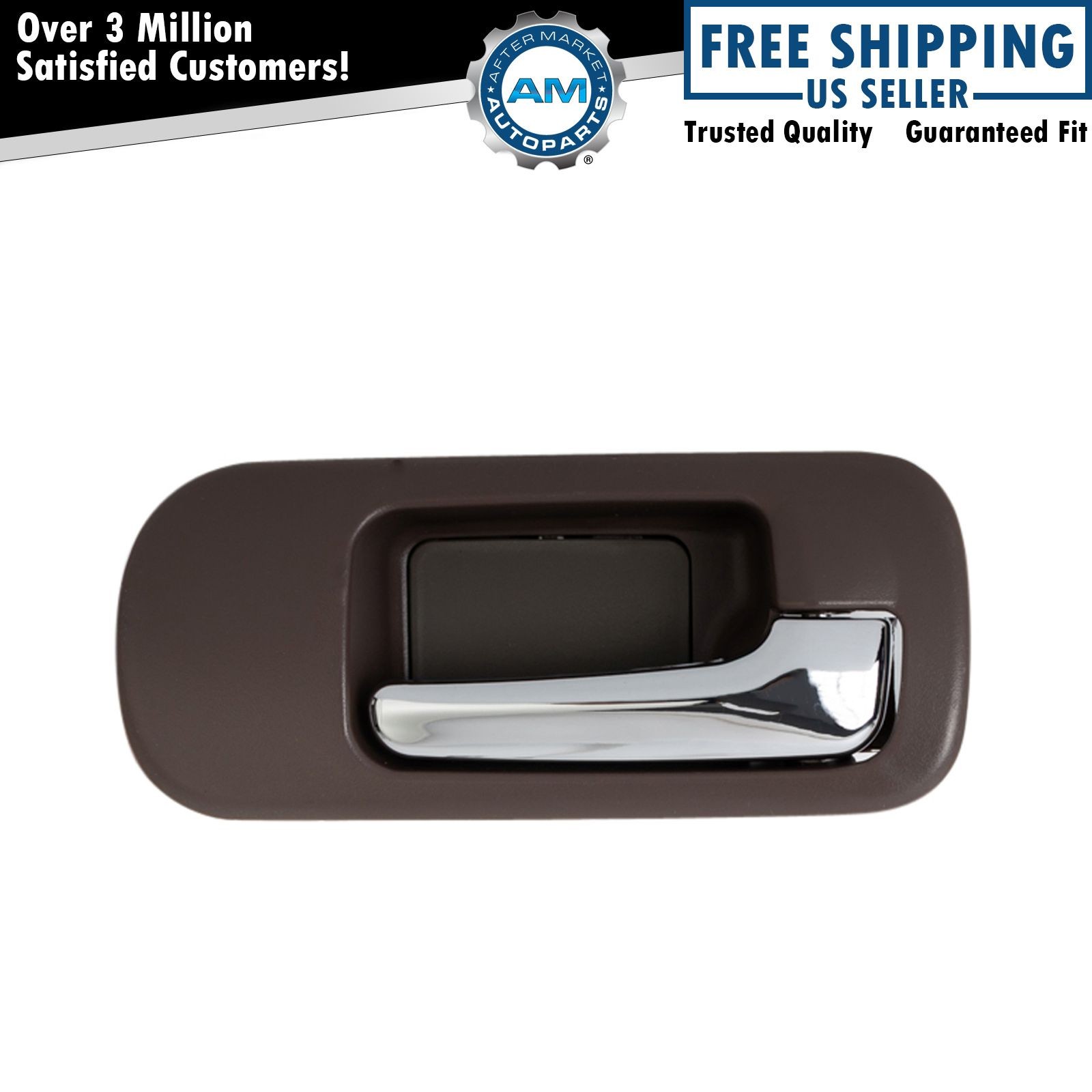 Front Right Interior Door Handle Chrome & Brown For 2001-2005 Honda Civic