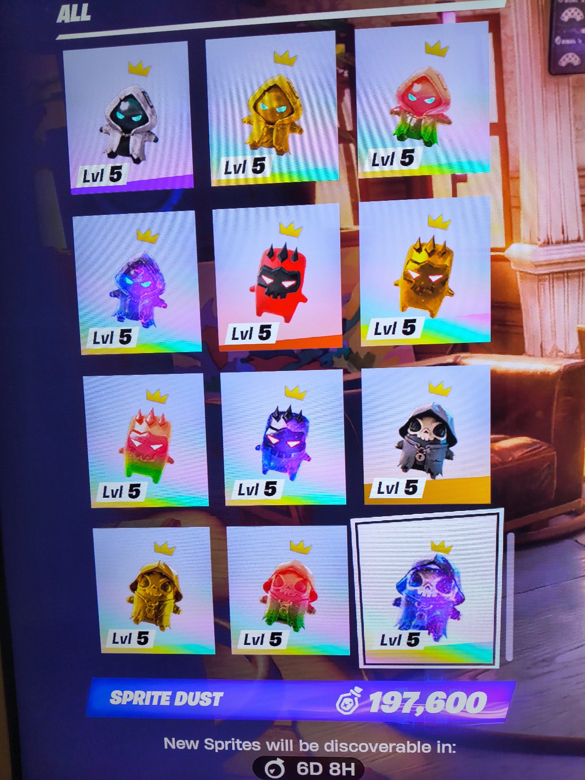 Fortnite- Any Spirit at level 5 (Galaxy, Gummy, Regular, Gold)