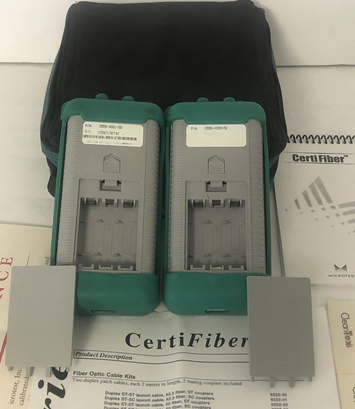 Microtest CertiFiber Optic Advanced certification multimode Fiber Network Excell
