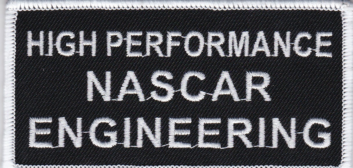 HIGH PERFORMANCE NASCAR ENGINEERING SEW/IRON PATCH EMBROIDERED CHEVY FORD DODGE