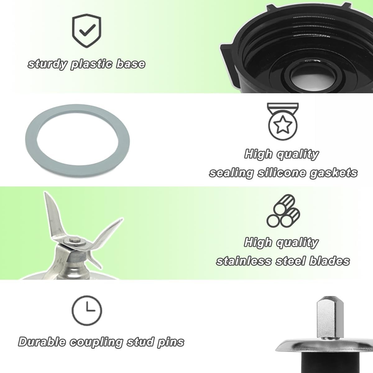 Oster Blender Replacement Parts Kit Ice Crusher Blade Jar Base Coupling Gaskets