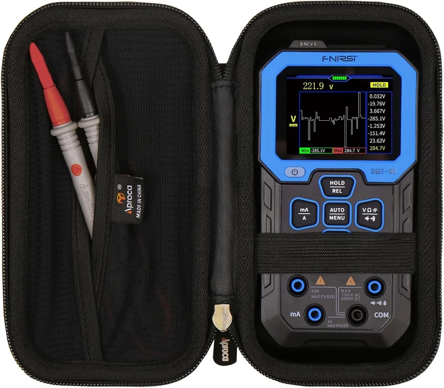 Portable Hard Storage Case, for FNIRSI DMT-99 Digital Multimeter 9999 Counts ...