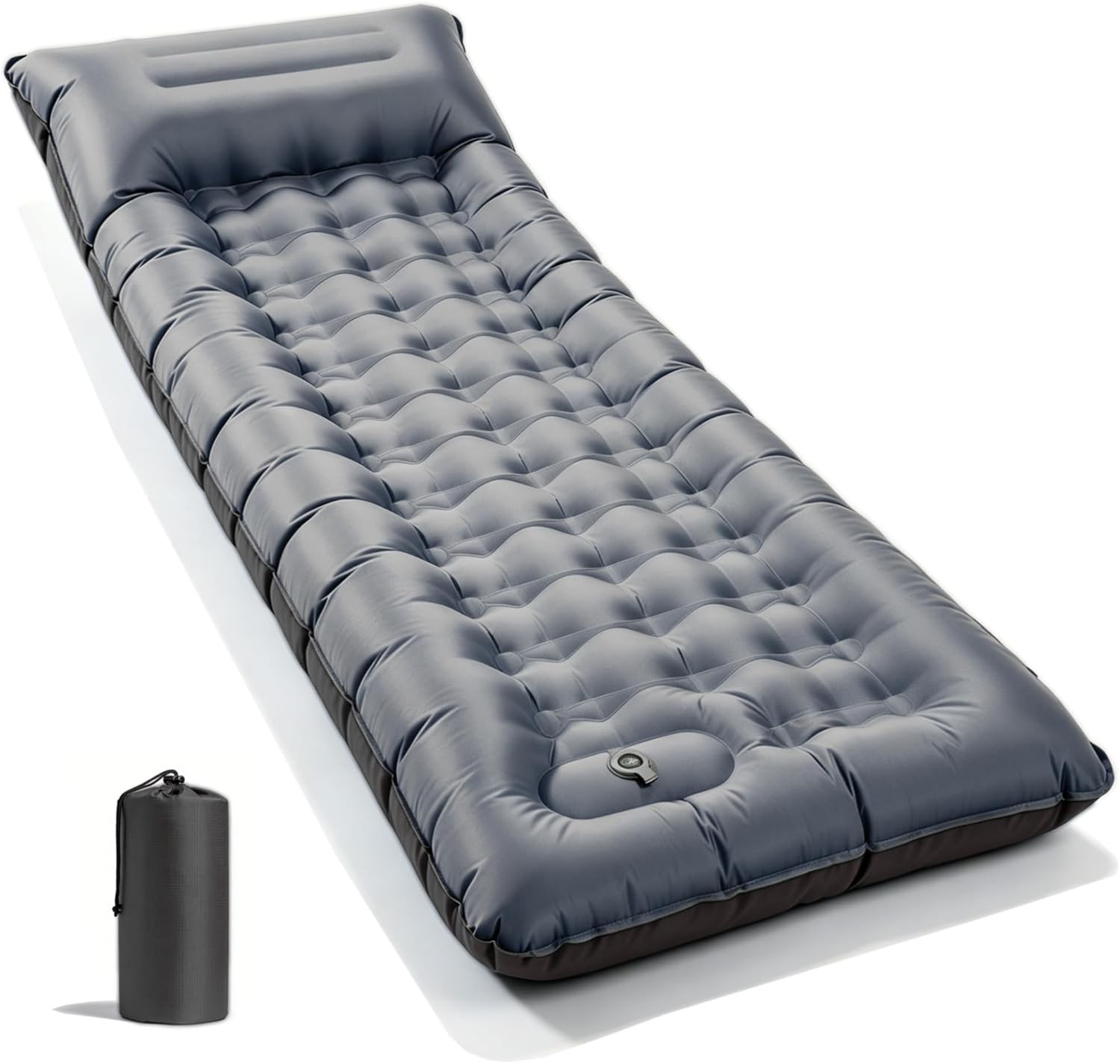 Camping Sleeping Pad, Extra Thick 6 Inch Camping Mat with Built-in Pillow & Foot