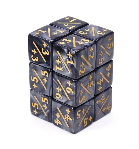 24 Piece Dice Counter Set - Token Dice Tracking Counter Dice D6 16mm