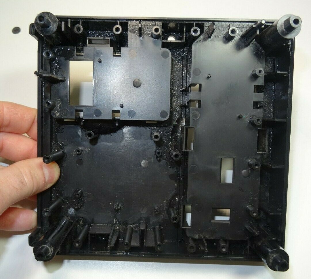 Nintendo GameCube DOL-001^(USA)^ Black EMPTY Bottom Case-Just OK-Intact-READ