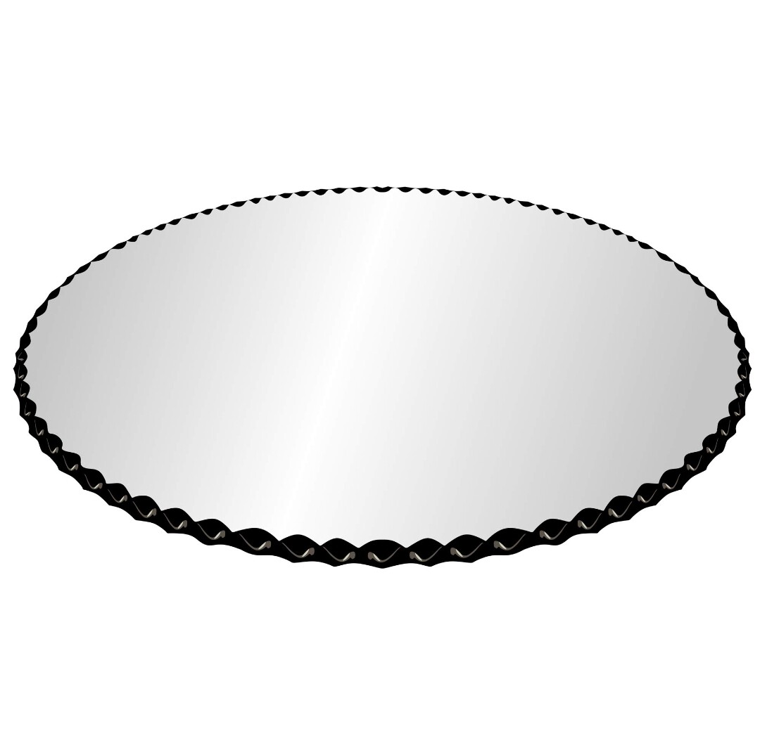 Round Glass table top - 1/2" Thick - Gemstone Edge, America Glass
