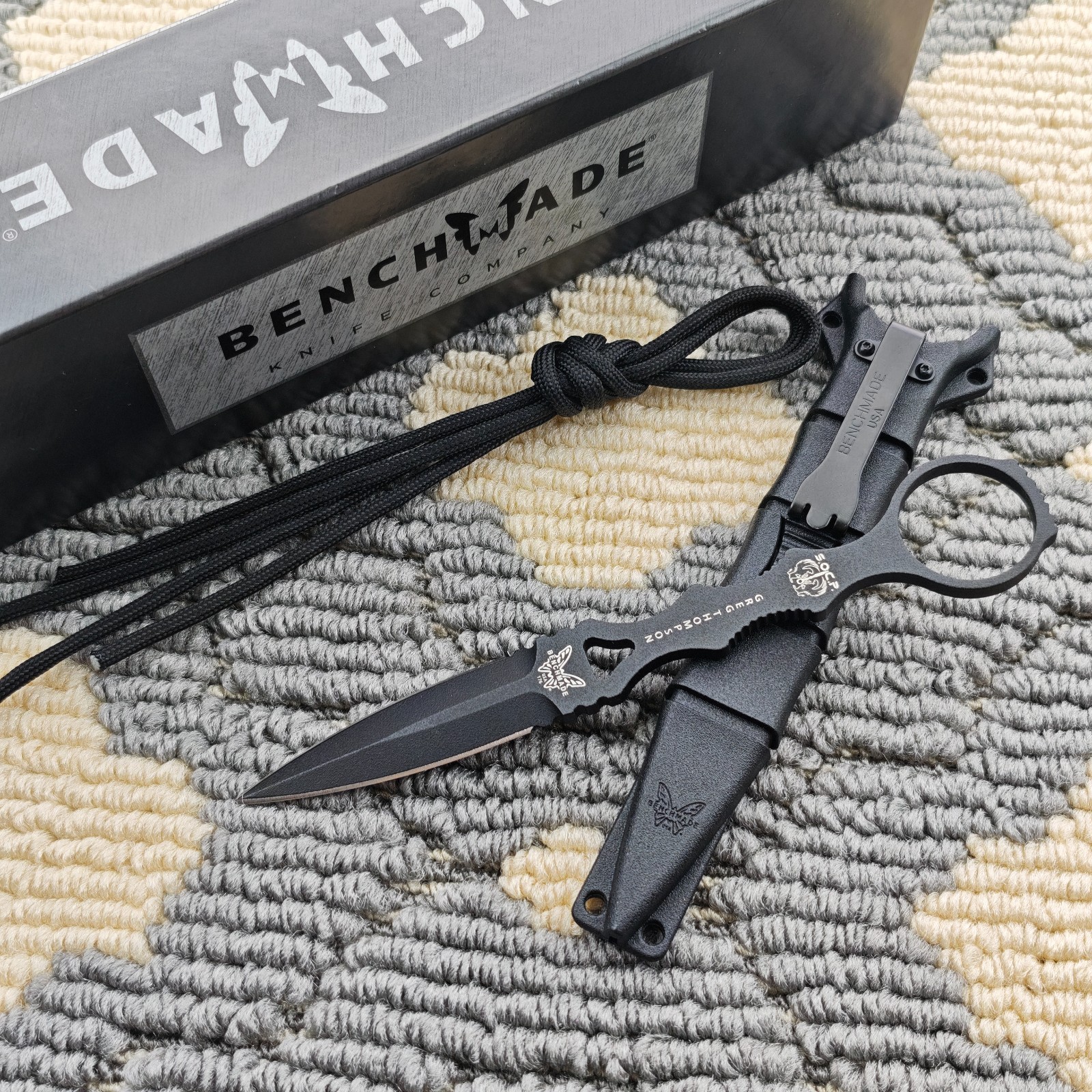 Benchmade SOCP Dagger 176BK 440C Stainless Steel Black Sheath Fixed Blade Knife