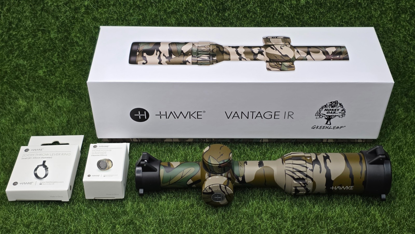 Hawke Vantage IR 1-4x20mm SFP Scope w/Turkey DOT Reticle, Mossy Oak Camo - 14203
