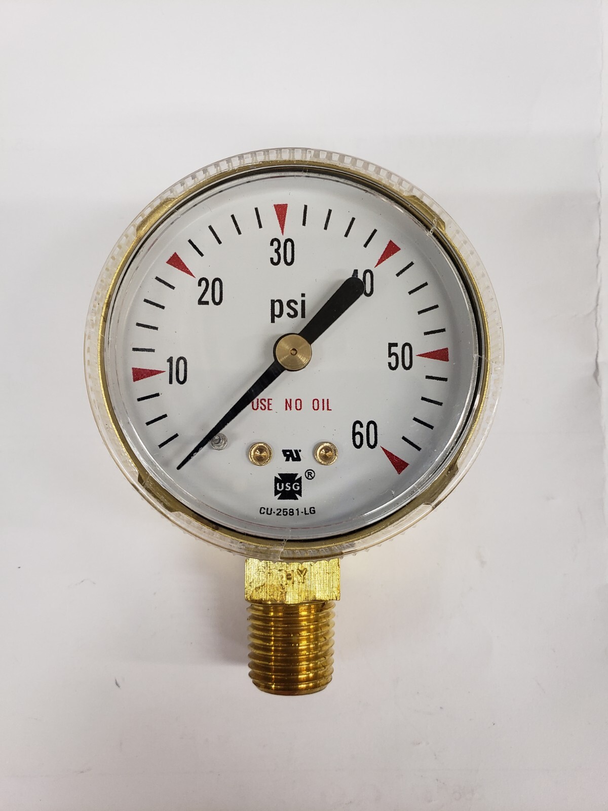 Seal Seat US-004 2" Brass Gauge 60 PSI