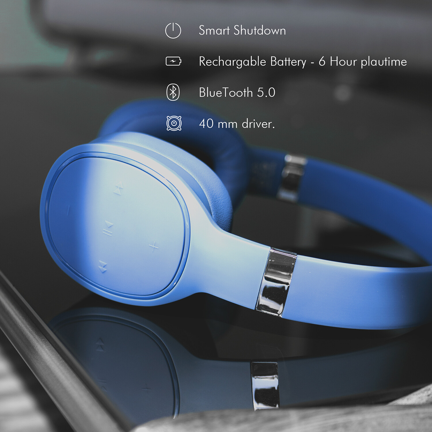 Wireless Bluetooth 5.0 Over Ear Stereo Gaming Headphone Headset with Microphone