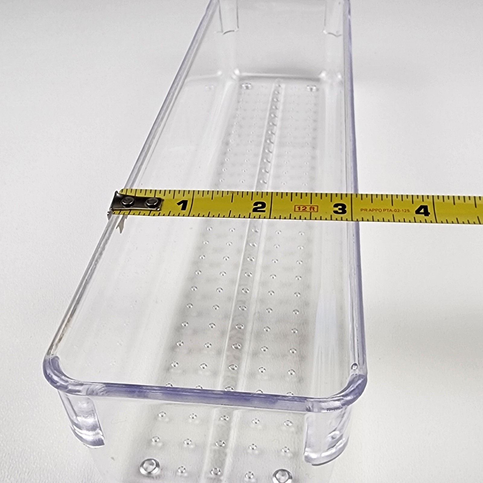 2-Pack Linear Clear Drawer Organizer Trays, Storage Bins - Kitchen Bathroom