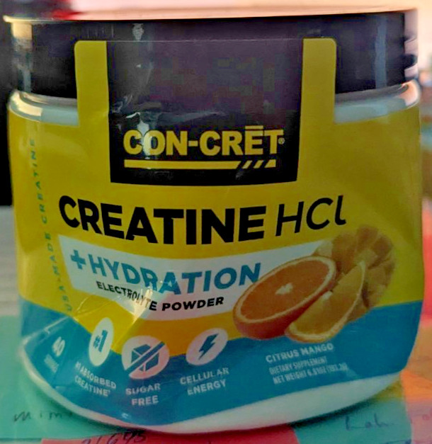 Con-Cret, Creatine HCl Plus Hydration Citrus Mango, 6.8 Oz