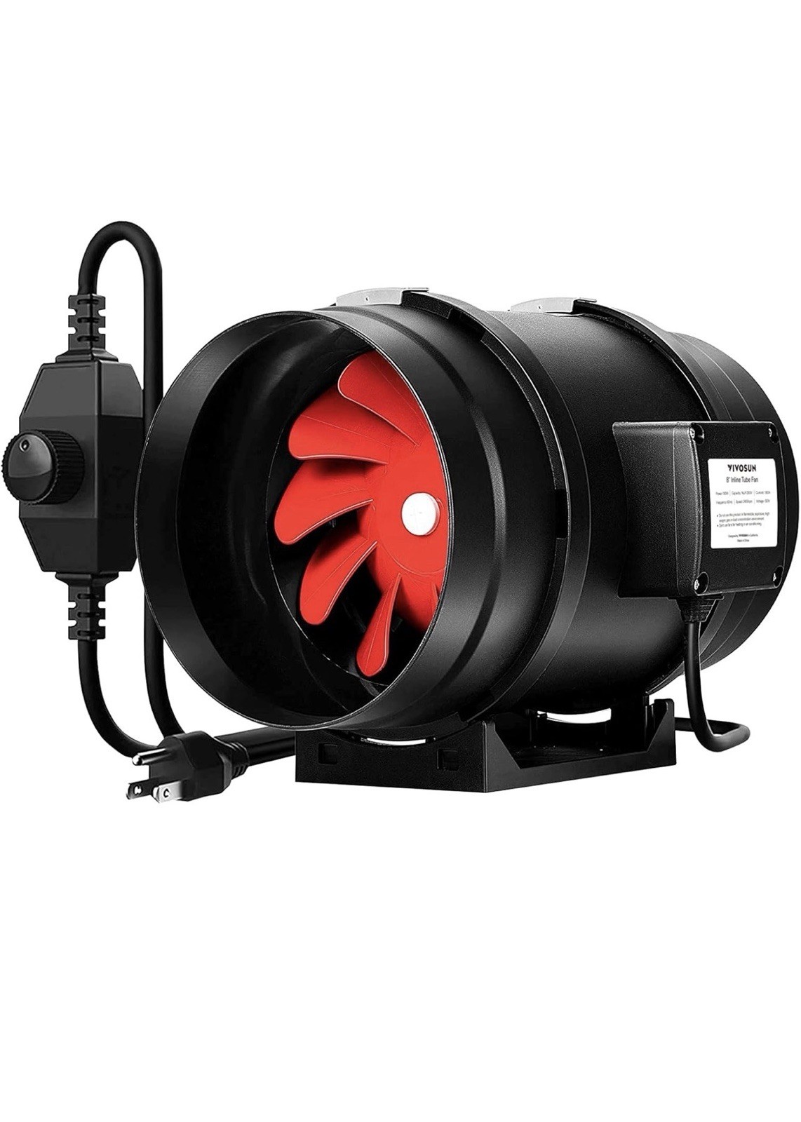 VIVOSUN R8 8 Inch 720 CFM Inline Duct Ventilation Fan with Variable Speed