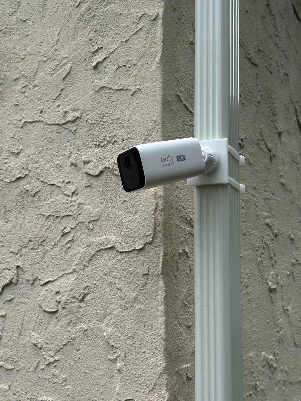 Side Downspout Mount for Eufy Camera - No Drill Rubber  Security Camera Mount
