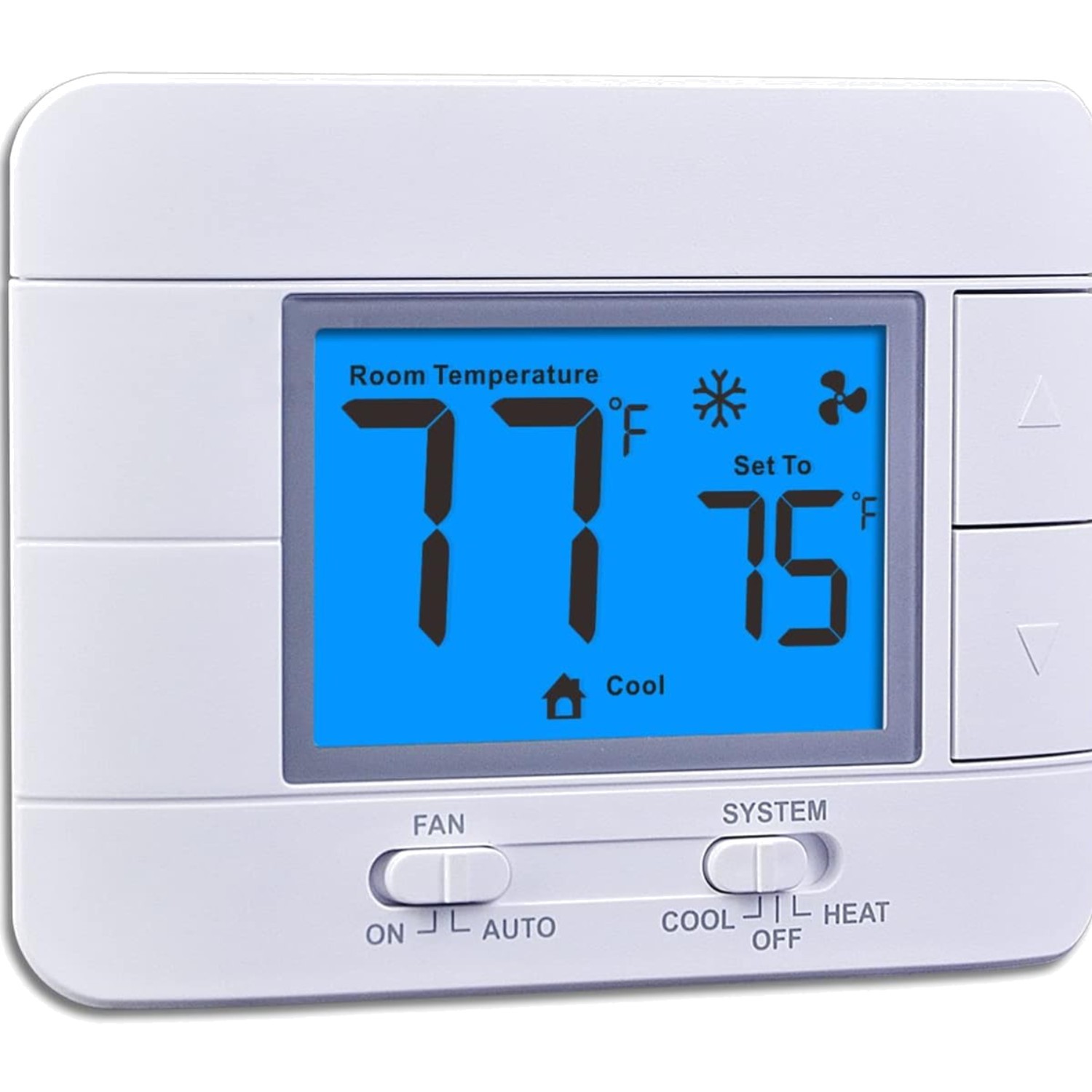 Upgraded Digital Non-Programmable Thermostat for Home 1 Heat/1 Cool Single St...