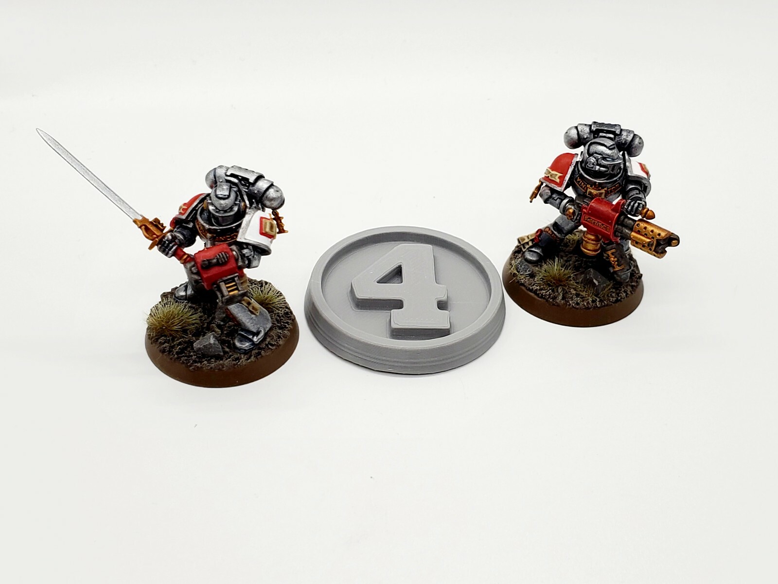 3D Printed Round Numbered Disk Objective Markers for Tabletop Gaming