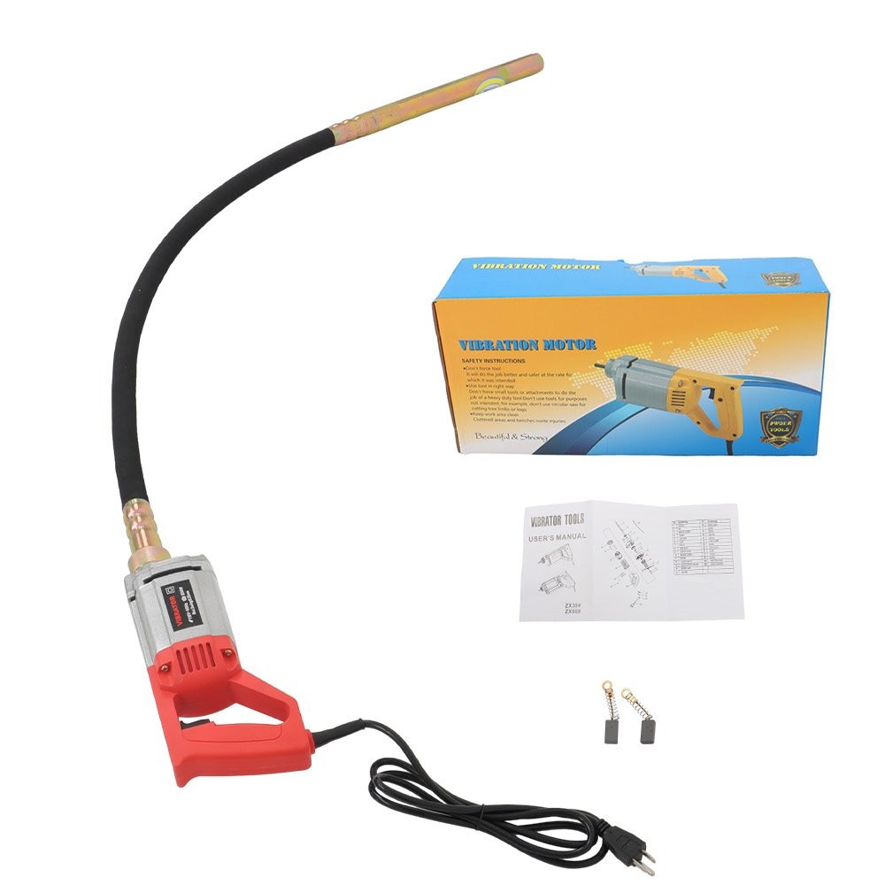 Concrete Vibrator Concrete Vibrabrater 1300W With 5 Feet Copper Shaft 110V