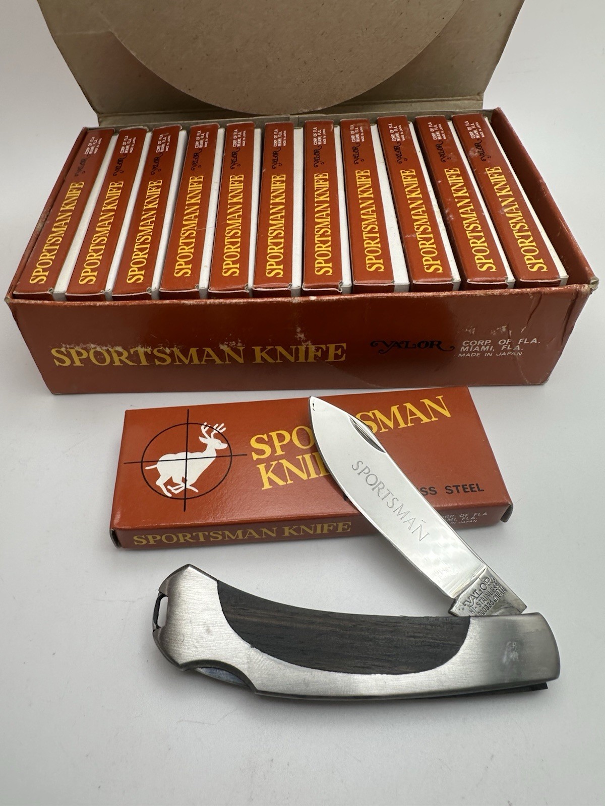 One Dozen Vintage Valor Japan Sportsman 336 Folding Knife NOS