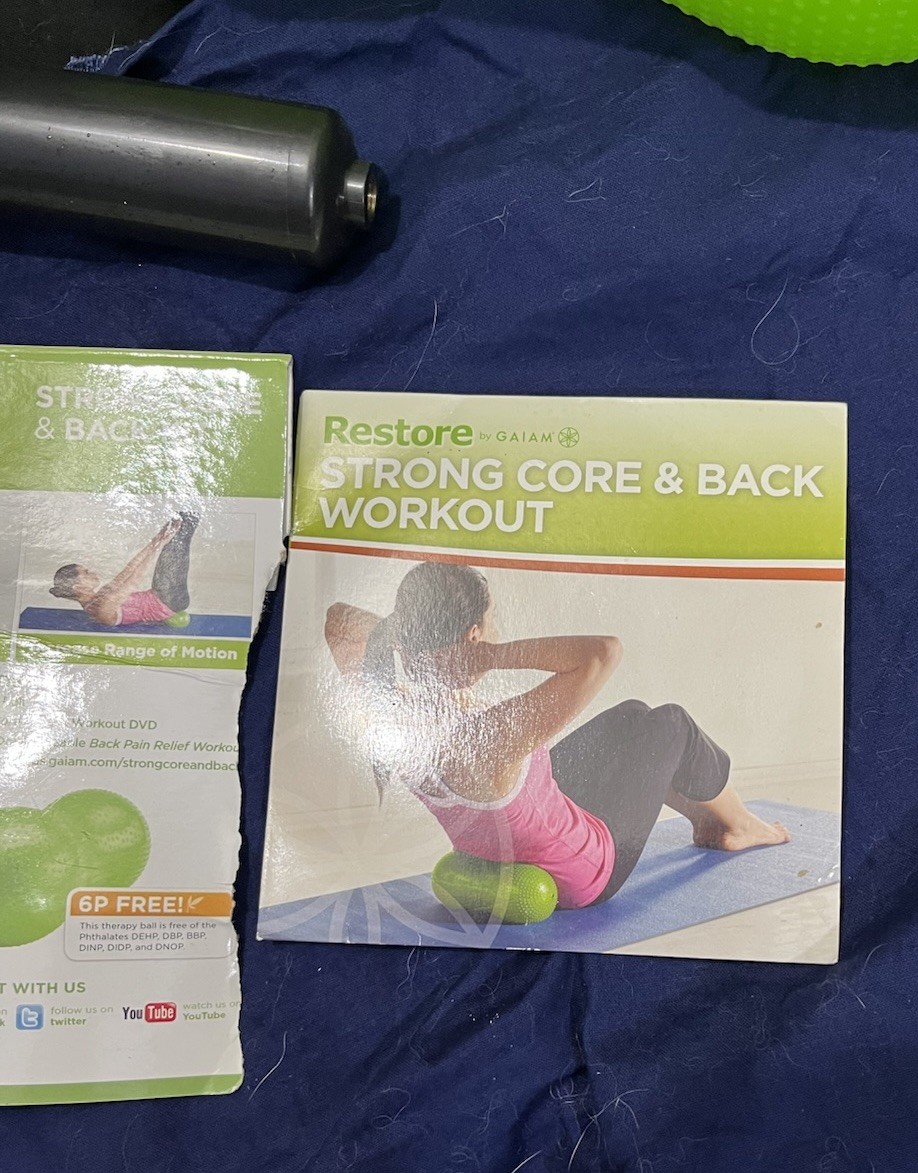 Restore Strong Core & Back Exercise Kit w Therapy Ball & DVD & Air Pump