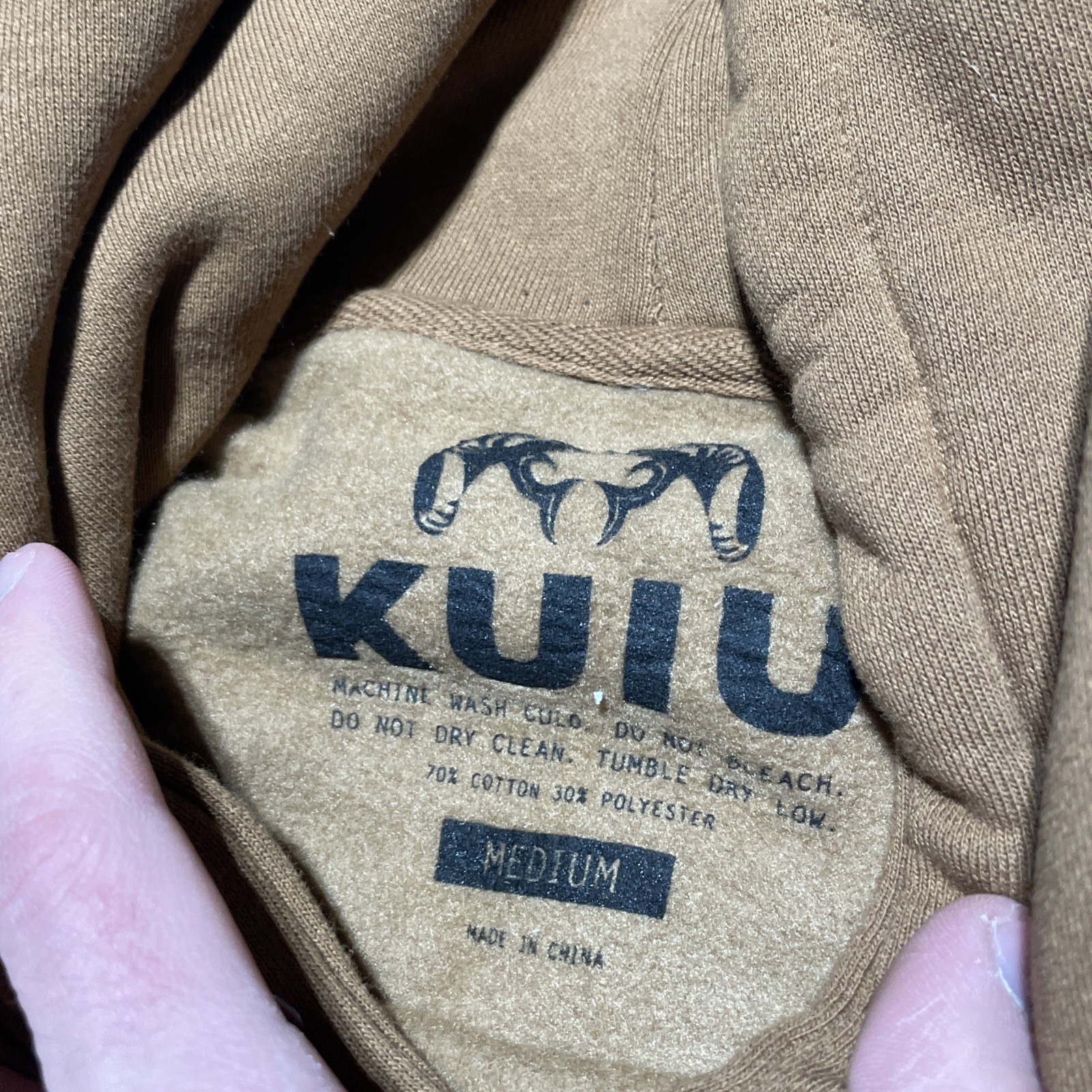 KUIU Hoodie Sweatshirt Men's SZ Medium Hunting Big Ram Heavyweight Cotton