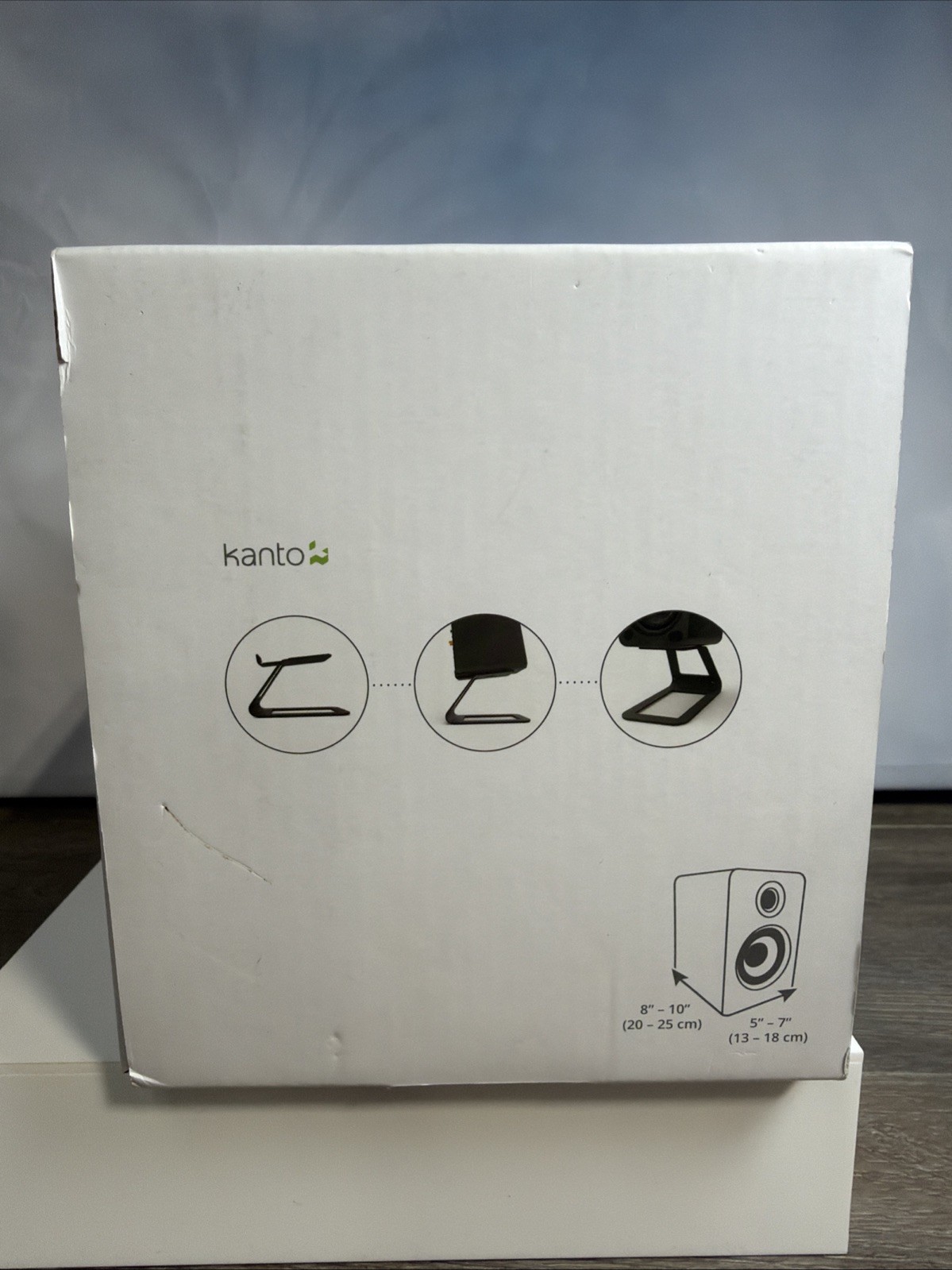 Kanto elevated desktop speaker stands (white)
