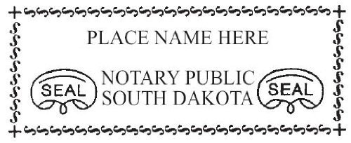 State of South Dakota | Custom Rectangle Self-Inking NOTARY SEAL RUBBER STAMP