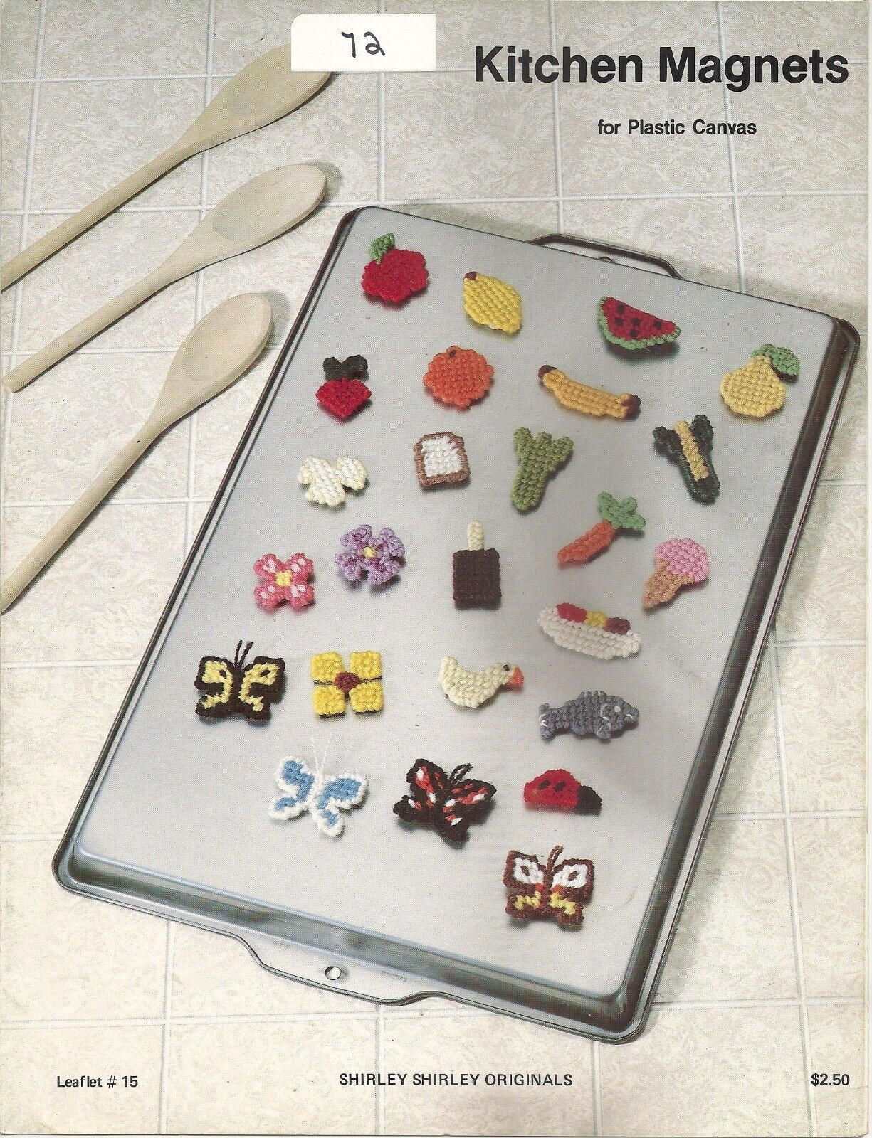 SHIRLEY SHIRLEY ORIGINALS KITCHEN MAGNETS  FOR PLASTIC CANVAS LEAFLET #15 ©1982