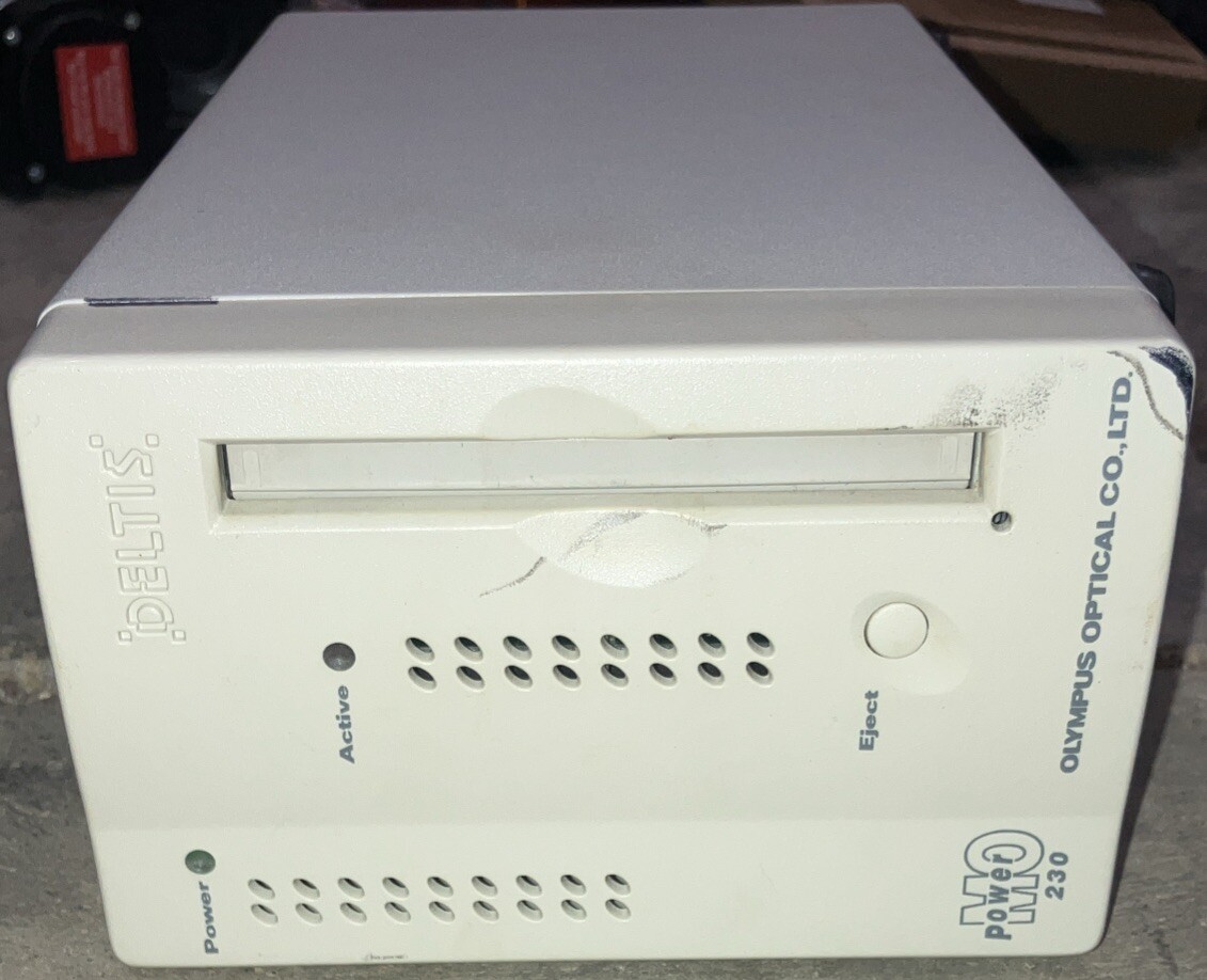 Olympus Deltis 230MO External MO Drive With Power Cable TESTED