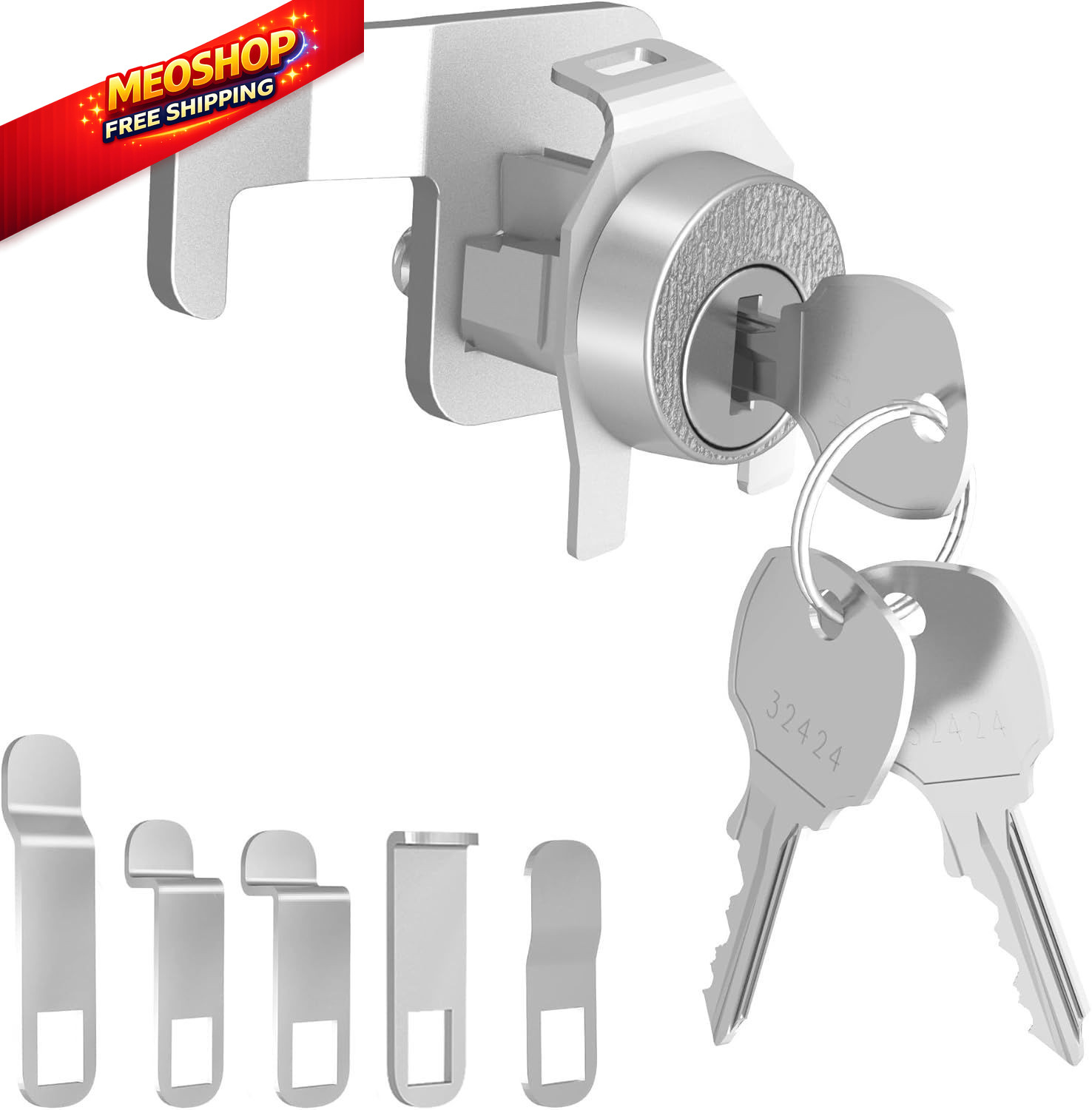 1 Pack L-1172C Mailbox Lock Replacement C9100 Key with 3 ‎Silver