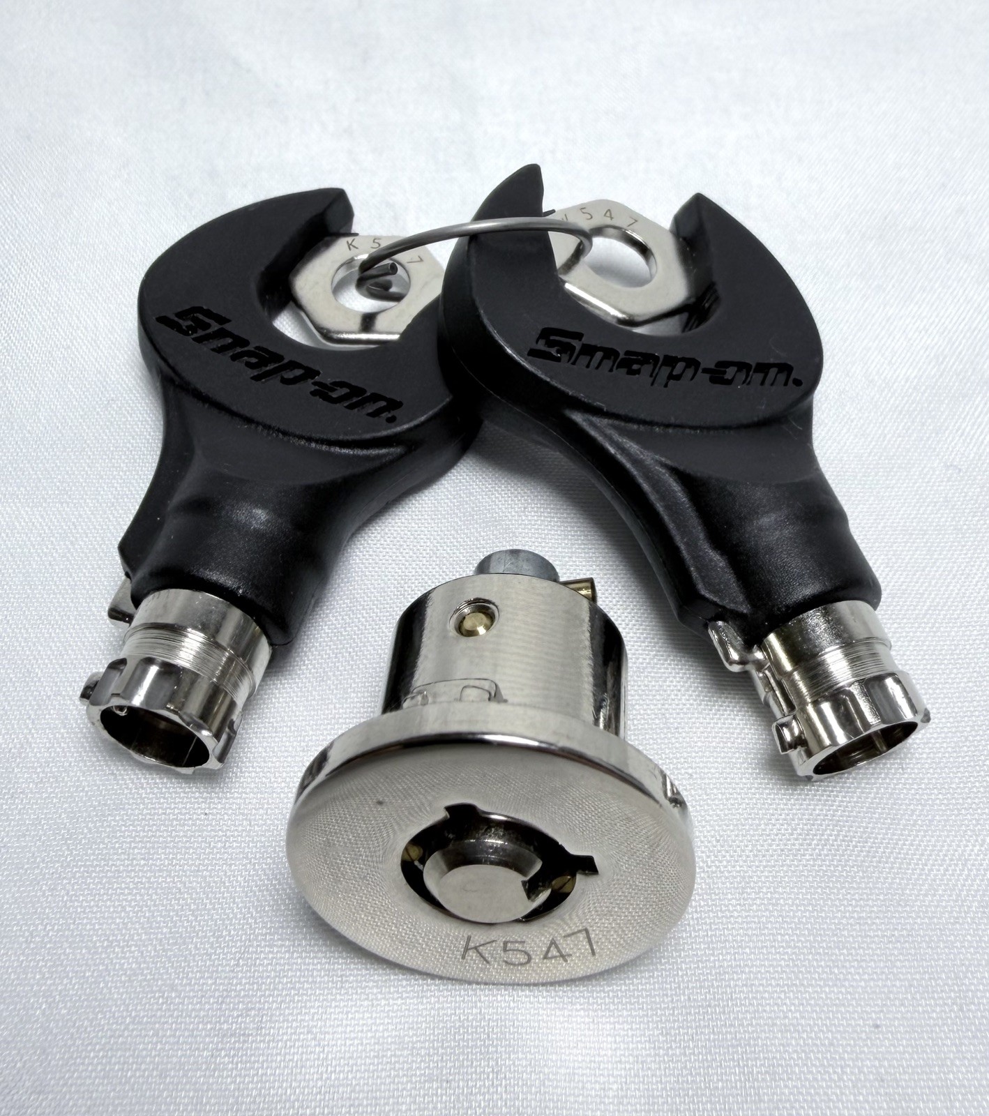 Snap On Flank Drive Lock Cylinder Key Set #K547 - 2 Keys