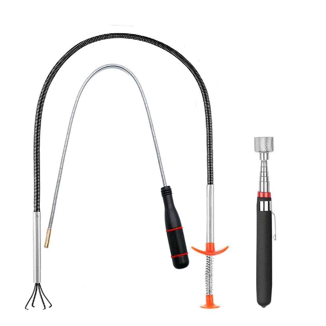 3 Pack Telescoping Magnet Pick-up Tool Set - Retrieving Magnet...