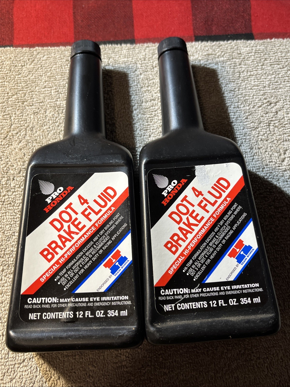 (Lot of 2 New/sealed)Pro Honda DOT 4 Brake Fluid 12oz