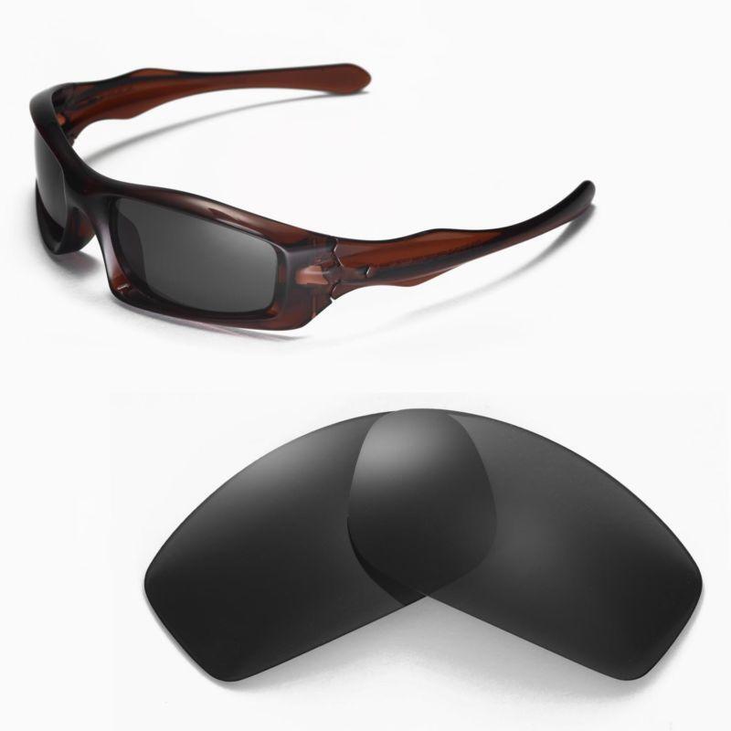 Walleva Black Polarized Replacement Lenses For Oakley Monster Pup
