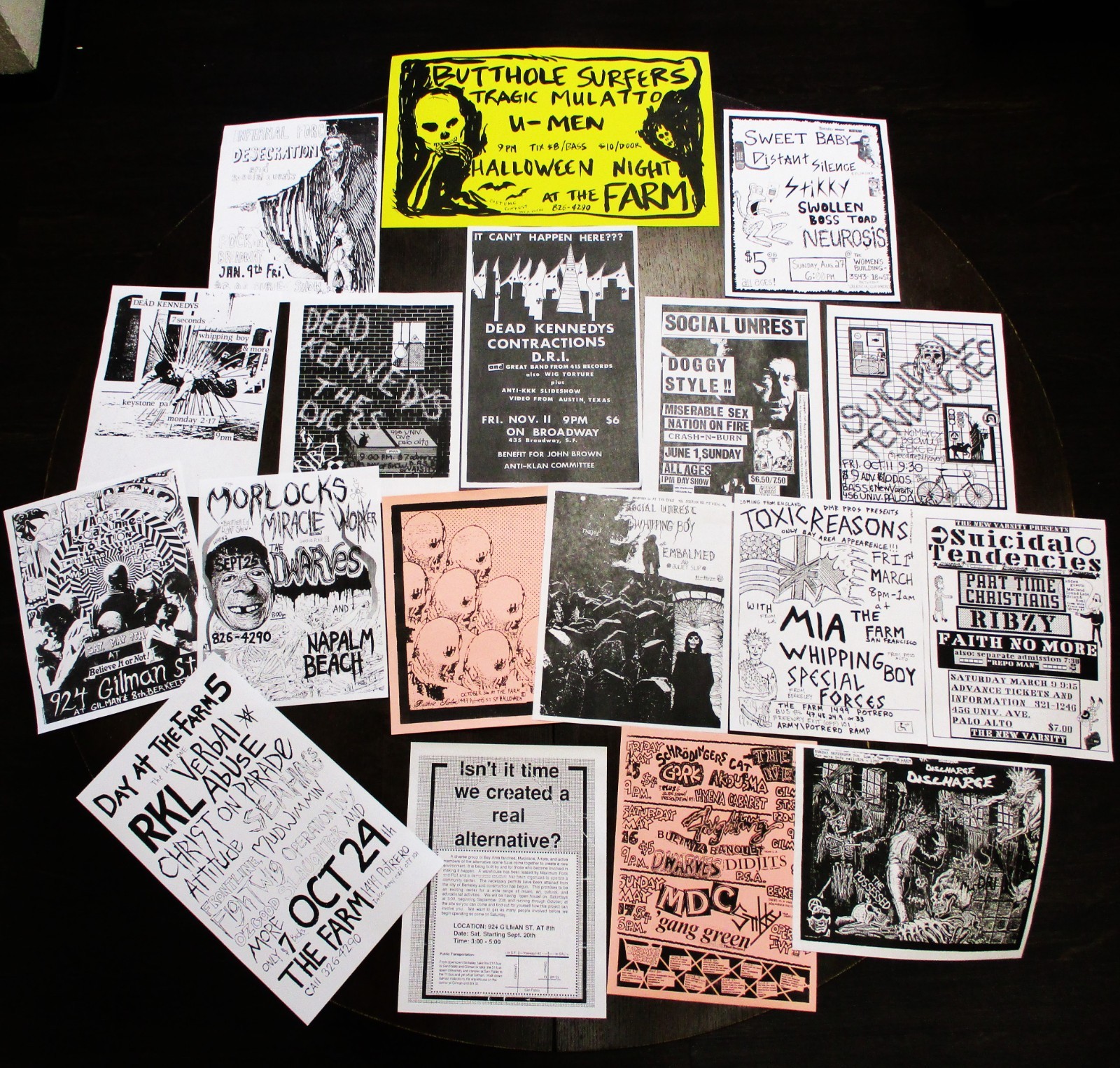 80s Punk Flyers- Dead Kennedys- Butthole Surfers- Suicidal Tendencies- 18 Repros