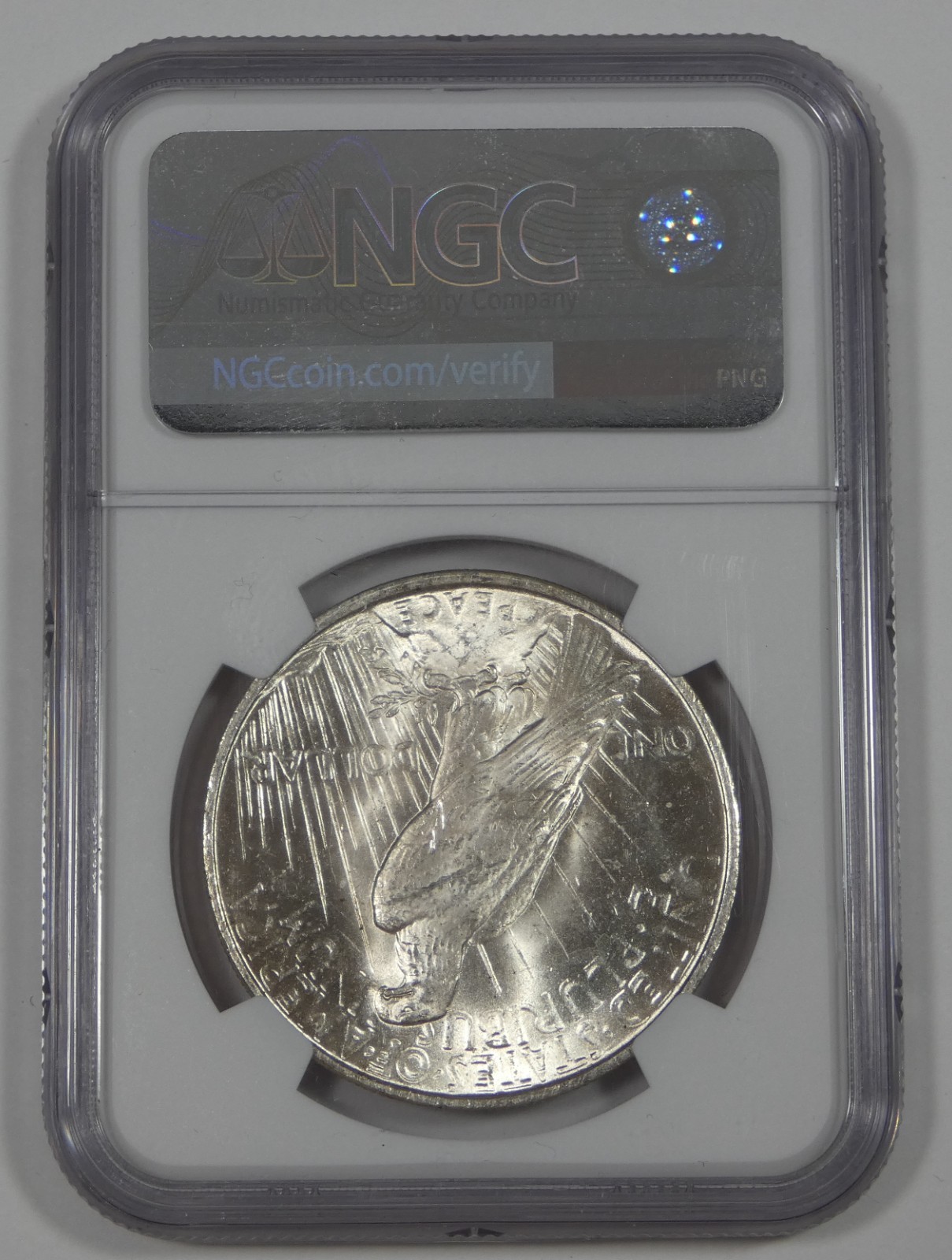 1922 Peace Dollar CERTIFIED NGC MS 63 Silver Dollar
