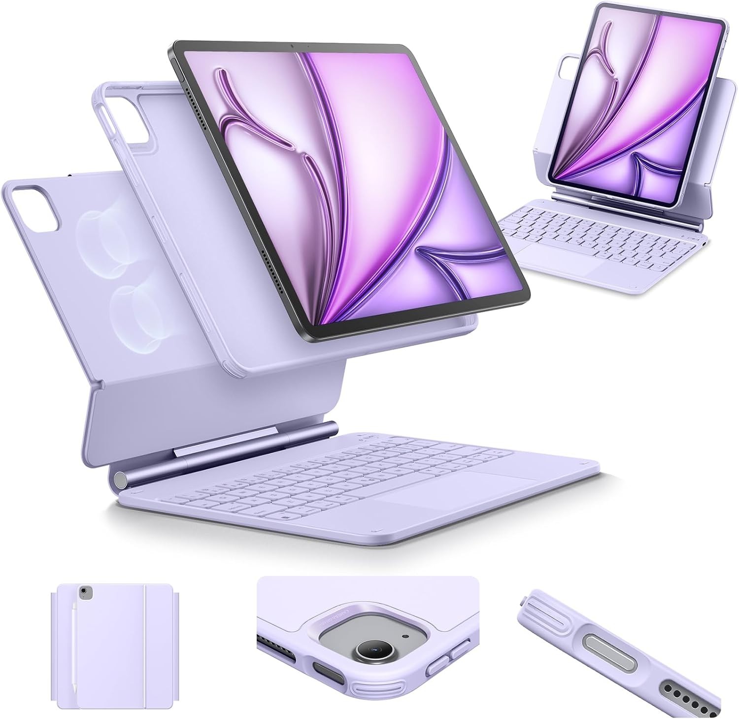 ESR iPad Air 11 M4/M3/M2 & Pro 11 Keyboard Case Magnetic Detachable Folio