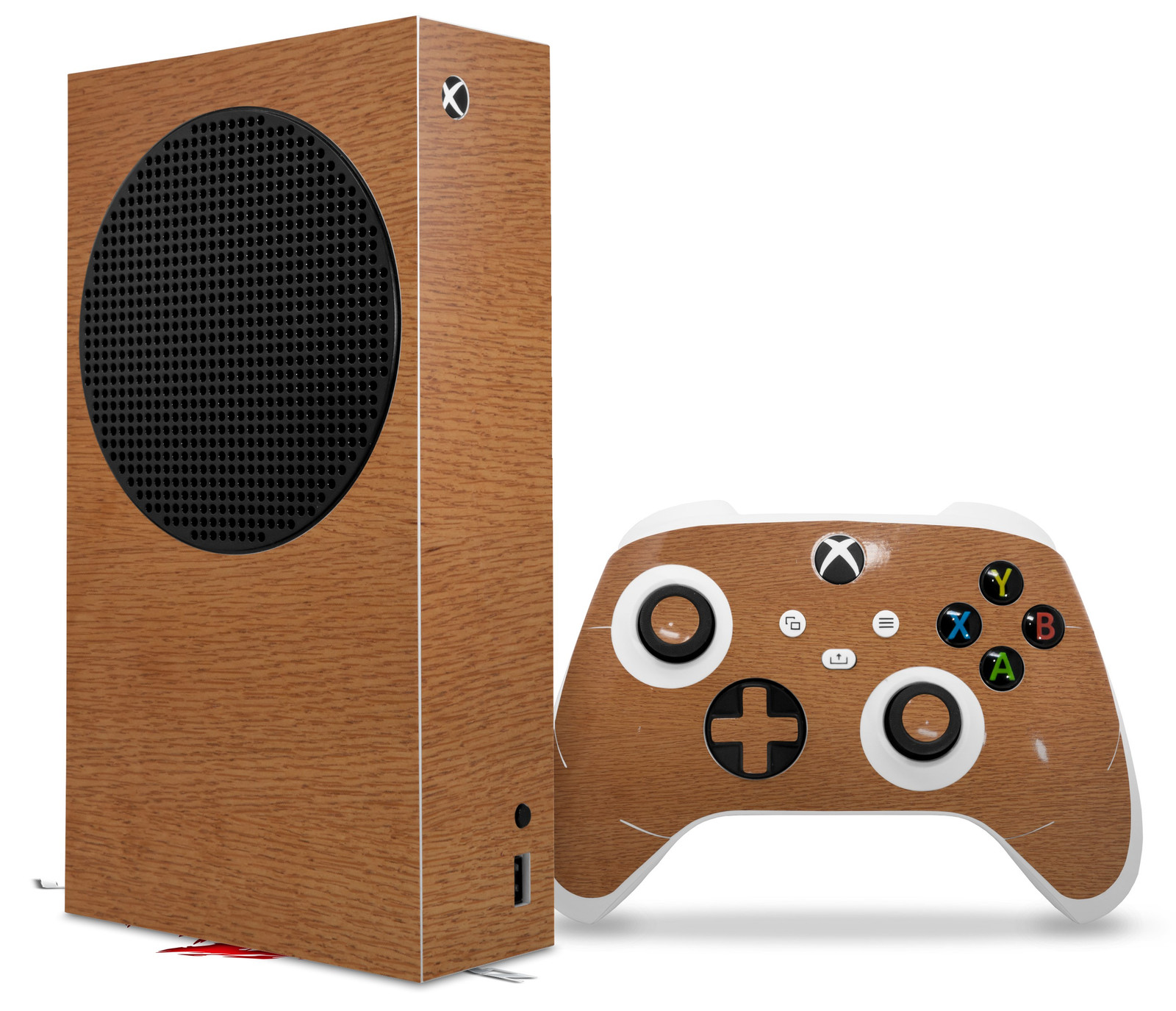 Skin Wrap for XBOX Series S Console Controller Wood Grain - Oak 02