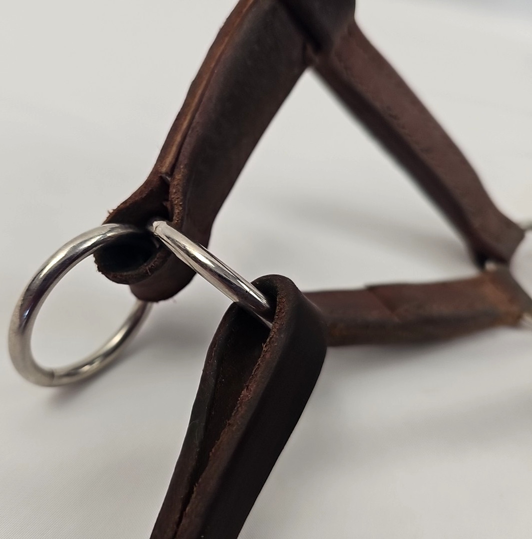 Horse Tack Leather Sidepull Bitless Western Bridle Heavy & Soft w/ Rawhide Stays