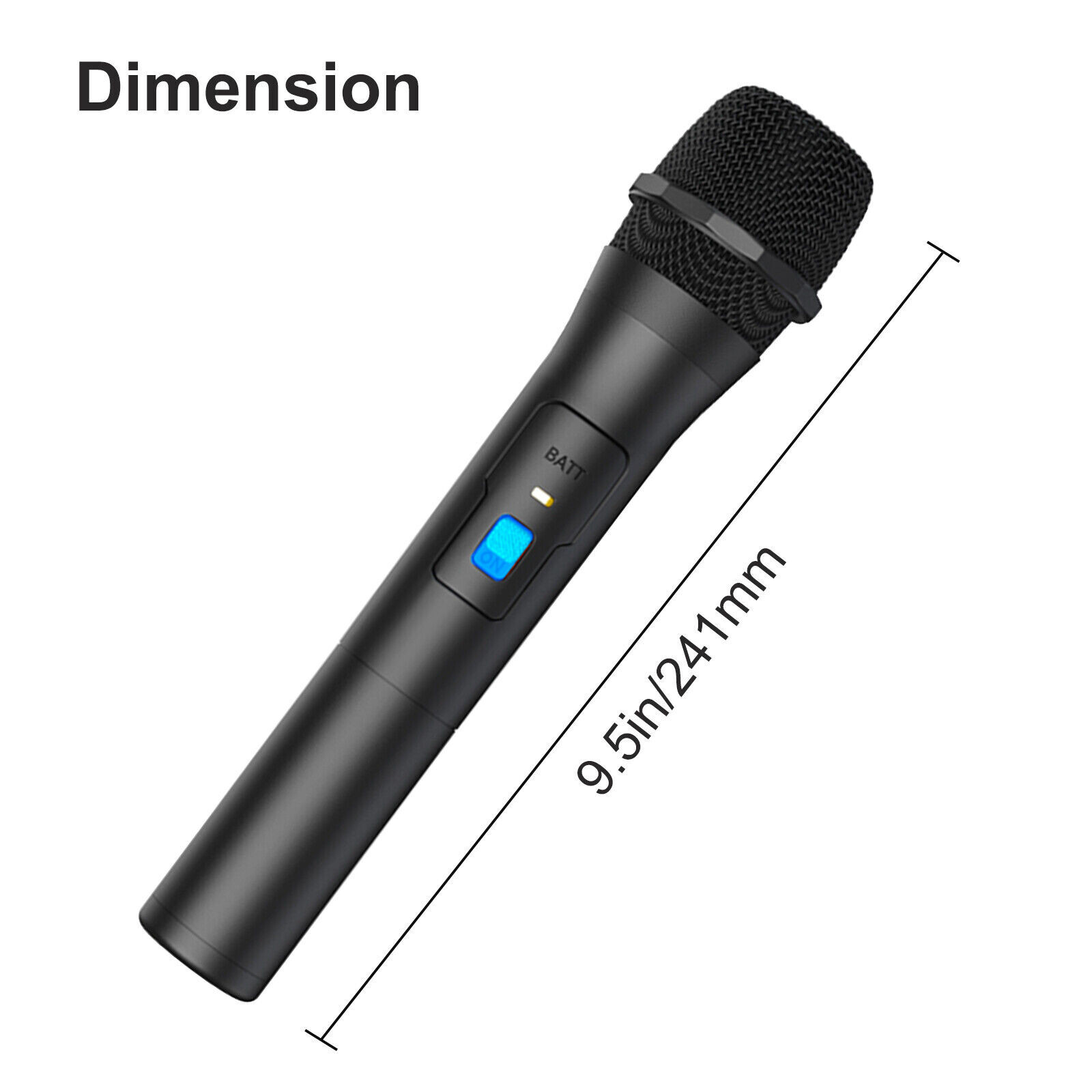 Professional VHF Wireless Microphone Handheld Mic System Karaoke W/Receiver US