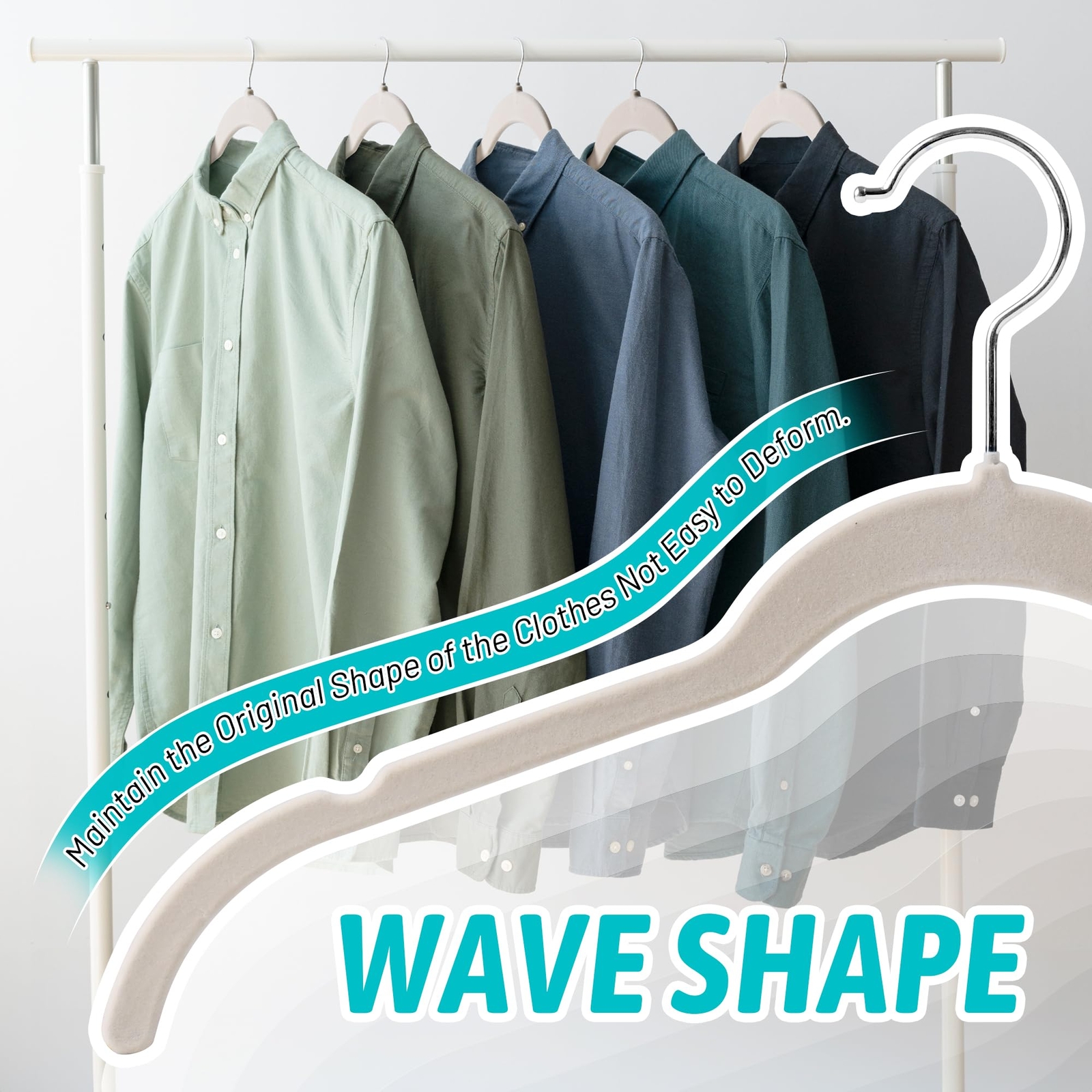 Premium Velvet Shirt Hangers 30 Pack Non-Slip 360° Swivel Hook Slim Flocked C...