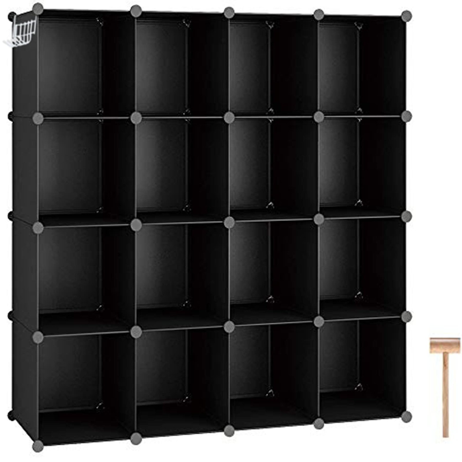 Cube Storage Organizer, 16-Cube Shelves Units, Plastic Storage Cubes, DIY Clo...