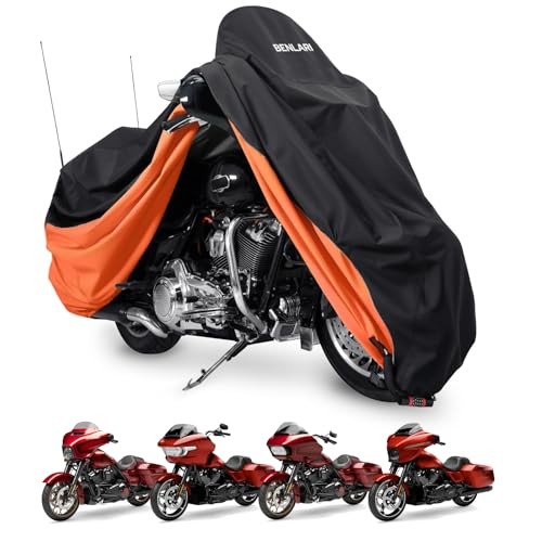 Upgraded Motorcycle Waterproof Cover Compatible with Sportster, Iron 883,