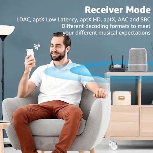 1Mii B03Pro+ Bluetooth 5.3 Transmitter Receiver LDAC TV Stereo