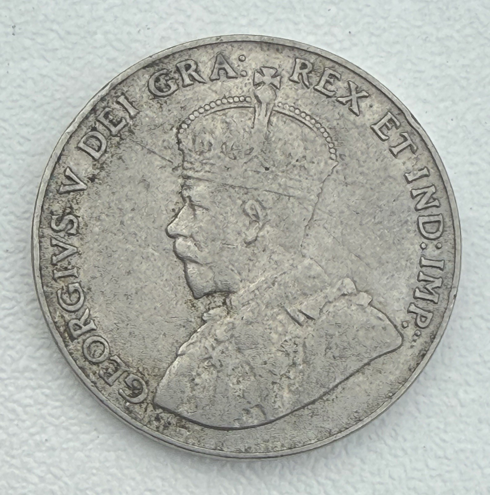 1929 Canada King George V 5 Five Cent Coin